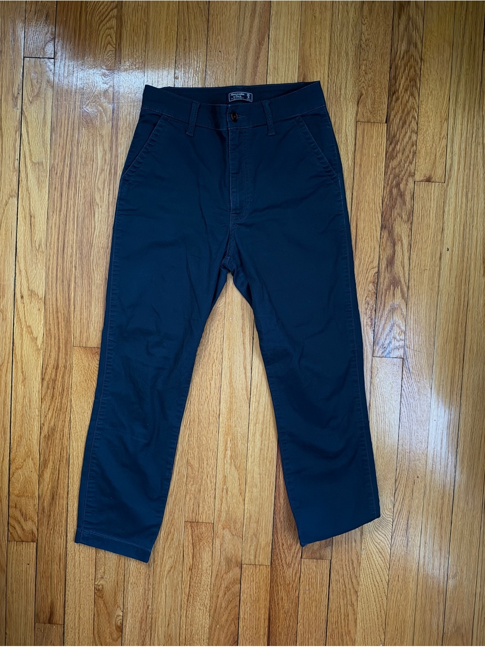 Abercrombie & Fitch Navy High Rise Ankle Straight Chino Pants Size 0S / 25S